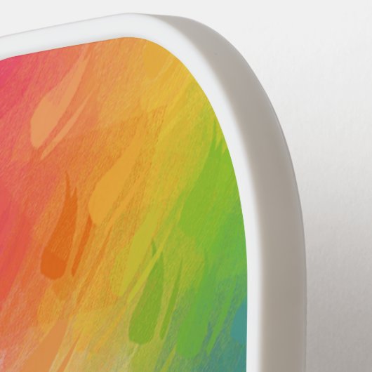 Aangepaste monogram Moderne Kleurrijke Sjabloon Pickleball Paddle (Links Detail)