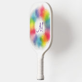 Aangepaste monogram Moderne kleurrijke Sjabloon Pickleball Paddle (Links)