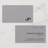 Aangepaste monogram Moderne professionele Sjabloon Visitekaartje (Voorkant / Achterkant)