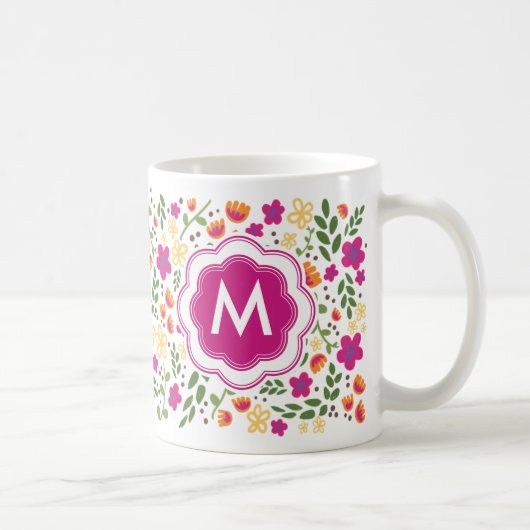 Aangepaste monogram  Mok voor meisjes (Rechts)