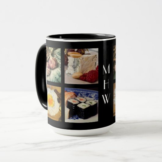 Aangepaste monogram mokken 2 (Voorkant links)
