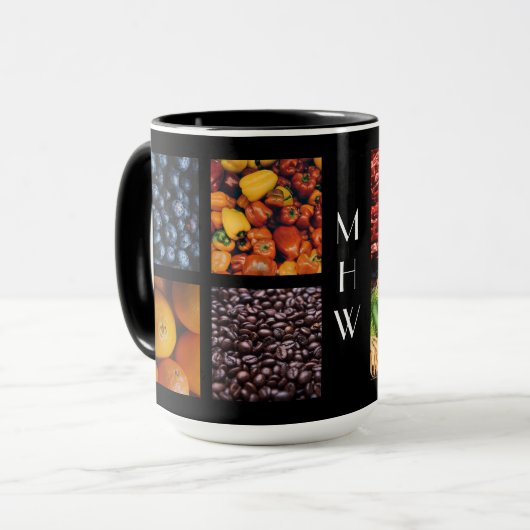 Aangepaste monogram mokken 3 (Voorkant links)
