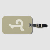 Aangepaste monogram monogram Initiaal vet Bagagelabel (Voorkant (horizontaal))