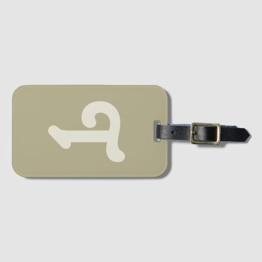 Aangepaste monogram monogram Initiaal vet Bagagelabel (Voorkant (horizontaal))