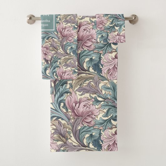 Aangepaste Monogram Morris Geïnspireerd Badhanddoe Bad Handdoek (Insitu)