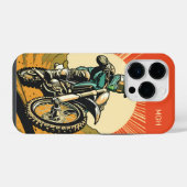 Aangepaste Monogram Motorcross iPhone Hoesje (Achterkant horizontaal)
