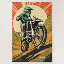 Aangepaste Monogram Motorcross Legpuzzel