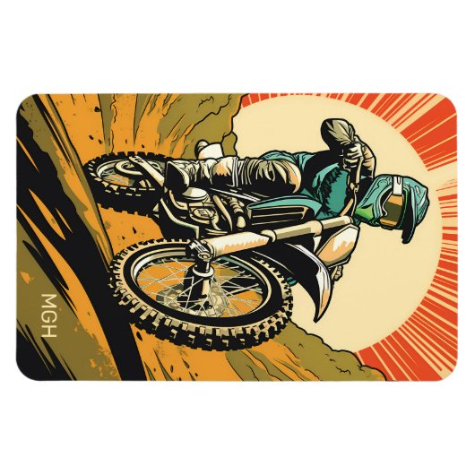 Aangepaste Monogram Motorcross Magneet (Horizontaal)
