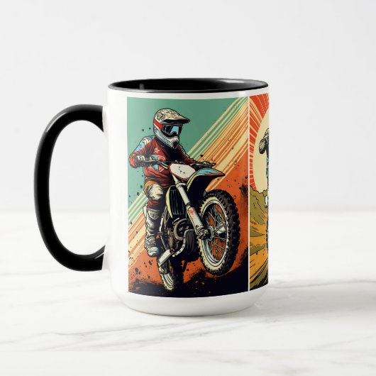 Aangepaste Monogram Motorcross Mok (Links)