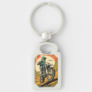 Aangepaste Monogram Motorcross Sleutelhanger