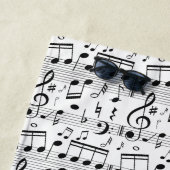 Aangepaste monogram muziekpatroon handdoek (In situ)