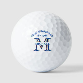 Aangepaste monogram naam Beste grootvader door Par Golfballen