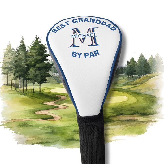 Aangepaste monogram naam Beste grootvader door Par Golfheadcover