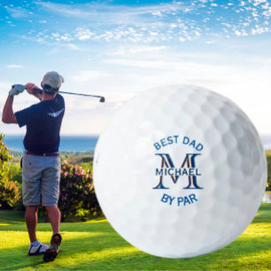 Aangepaste monogram Naam Beste vader op Par Golfballen