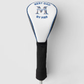 Aangepaste monogram Naam Beste vader op Par Golfheadcover (Voorkant)