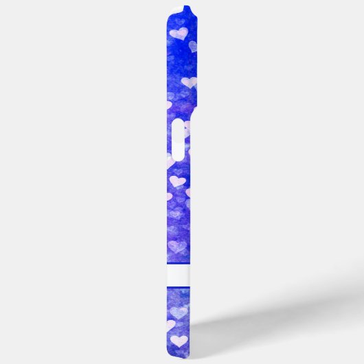 Aangepaste monogram naam Blauwe Harde Bokeh Art Case-Mate iPhone Case (Achterkant / Rechts)