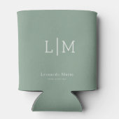 Aangepaste Monogram Naam Blikjeskoeler (Achterkant)