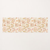 Aangepaste monogram naam Boho Rainbow Yoga Mat (Achterkant (horizontaal))