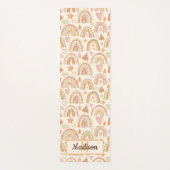 Aangepaste monogram naam Boho Rainbow Yoga Mat (Voorkant)