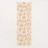 Aangepaste monogram naam Boho Rainbow Yoga Mat (Achterkant)