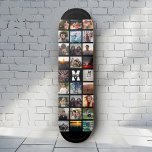 Aangepaste monogram Naam Cool Instagram Foto Colla Persoonlijk Skateboard<br><div class="desc">Cool,  modern skateboard dek met Custom Instagram Photo Collage rond uw monogram en naam. Pas het eenvoudig aan met je favoriete afbeeldingen. Maakt een geweldig weergavekader met een wandmontage (apart) voor een geweldige verjaardag of afstuderen cadeau! Dit ontwerp is in kleur. Ook beschikbaar in zwart-wit.</div>
