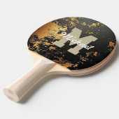 Aangepaste Monogram Naam Cool Sports Mannen Tafeltennisbatje (Voorkant Gekanteld)