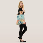 Aangepaste monogram naam elegant gedempte multikle tote bag (Op model)