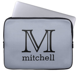 Aangepaste monogram, naam en kleur laptophoezen laptop sleeve