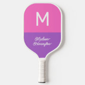Aangepaste monogram, naam en kleur Pickleball-pedd Pickleball Paddle (Achterkant)