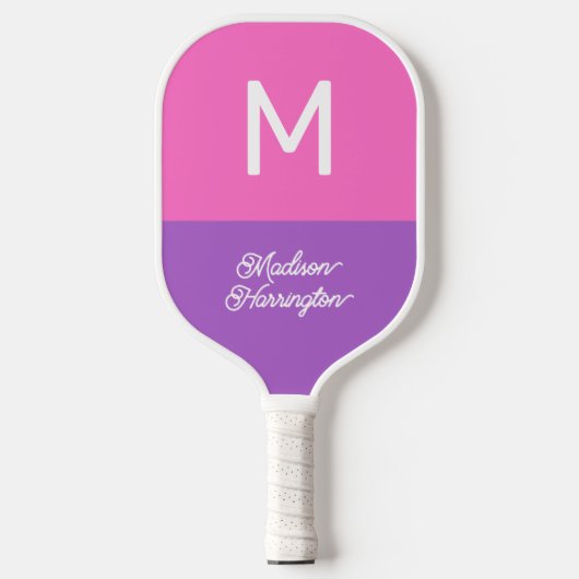 Aangepaste monogram, naam en kleur Pickleball-pedd Pickleball Paddle (Voorkant)