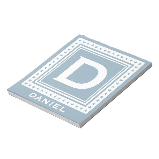 Aangepaste monogram, naam en kleurenlaptops notitieblok (Linkerzijde)