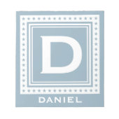 Aangepaste monogram, naam en kleurenlaptops notitieblok (Voorkant)
