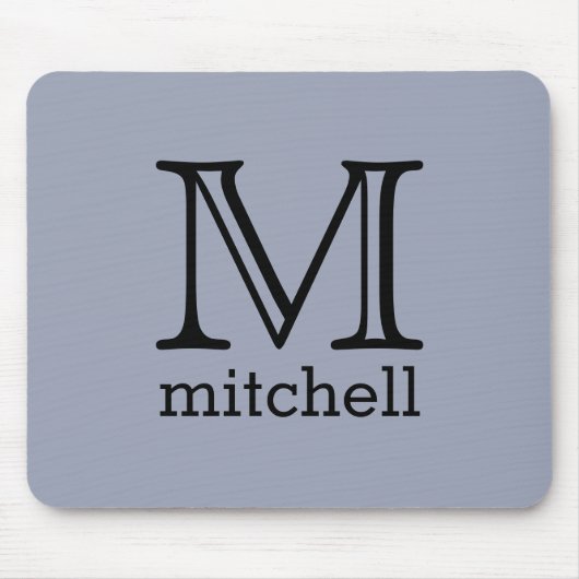 Aangepaste monogram, naam en kleurenmuizepad muismat (Voorkant)
