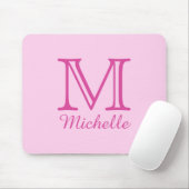 Aangepaste monogram, naam en kleurenmuizepad muismat (Met muis)