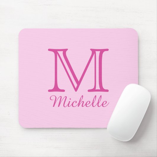 Aangepaste monogram, naam en kleurenmuizepad muismat (Met muis)