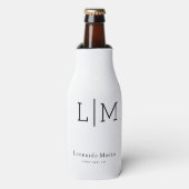 Aangepaste Monogram Naam  Flesjeskoeler (Fles Voorkant)
