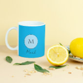 Aangepaste Monogram Naam Glimmering Blue Lights Sc Koffiemok