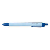 Aangepaste Monogram Naam Glimmering Blue Lights Sc Zwarte Inkt Pen (Bodem)