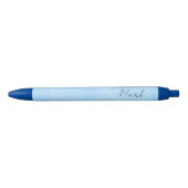 Aangepaste Monogram Naam Glimmering Blue Lights Sc Zwarte Inkt Pen (Voorkant)