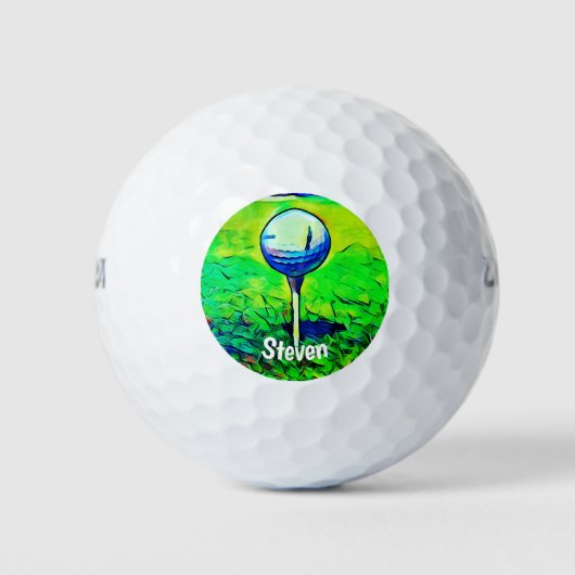 Aangepaste Monogram Naam Golf Ball Golfballen (Voorkant)