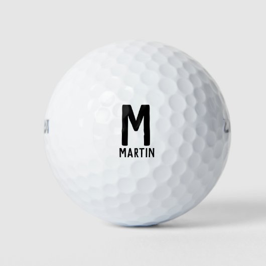 AANGEPASTE MONOGRAM NAAM GOLFBAL VOOR PAPA GOLFBALLEN (Voorkant)