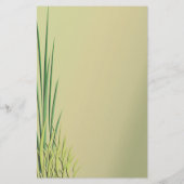 Aangepaste monogram naam Grass Border Station Briefpapier (Achterkant)