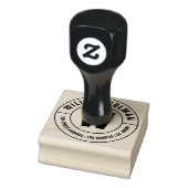 Aangepaste monogram naam houten retour adres rubberstempel (Stempel)