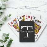Aangepaste Monogram Naam Initiaal Classic Pokerkaarten<br><div class="desc">Dit ontwerp is gemaakt door middel van digitale kunst. Het kan worden gepersonaliseerd in het gebied dat wordt aangeboden door de foto te wijzigen of woorden toe te voegen. Neem contact met me op colorflowcreations@gmail.com als je dit ontwerp op een ander product wilt gebruiken. Koop mijn oorspronkelijke abstracte acrylschilderij te...</div>