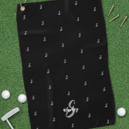 Aangepaste Monogram Naam Initiaal Patroon Modern B Golfhanddoek