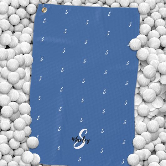 Aangepaste Monogram Naam Initiaal Patroon Modern B Golfhanddoek