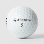 Aangepaste monogram naam initiaal Taylor Made TP5 Golfballen (Logo)