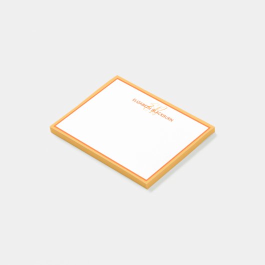 Aangepaste Monogram Naam Initialen Eenvoudig Schat Post-it® Notes (Schuin)