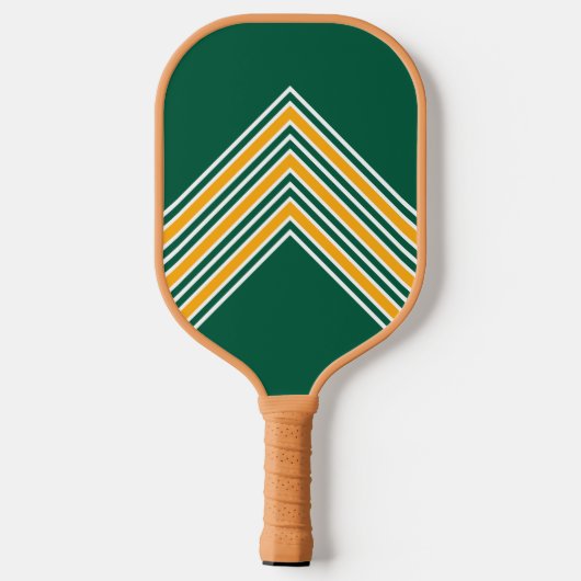 Aangepaste Monogram Naam Initialen Retro Green Gol Pickleball Paddle (Achterkant)