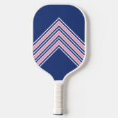 Aangepaste Monogram Naam Initialen Retro Roze Navy Pickleball Paddle (Achterkant)